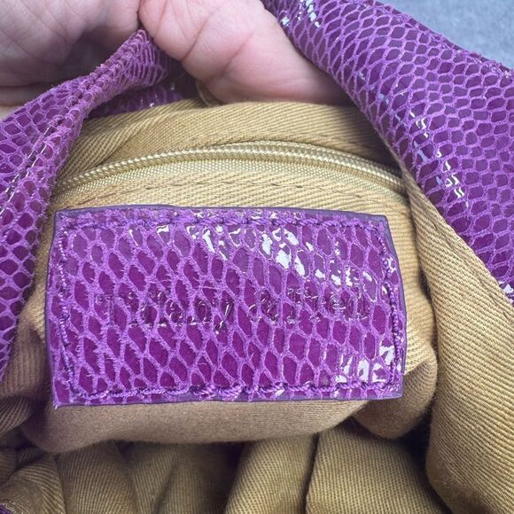 Tiffany & Fred Purple Embossed Hobo Bag - Picture 12 of 13